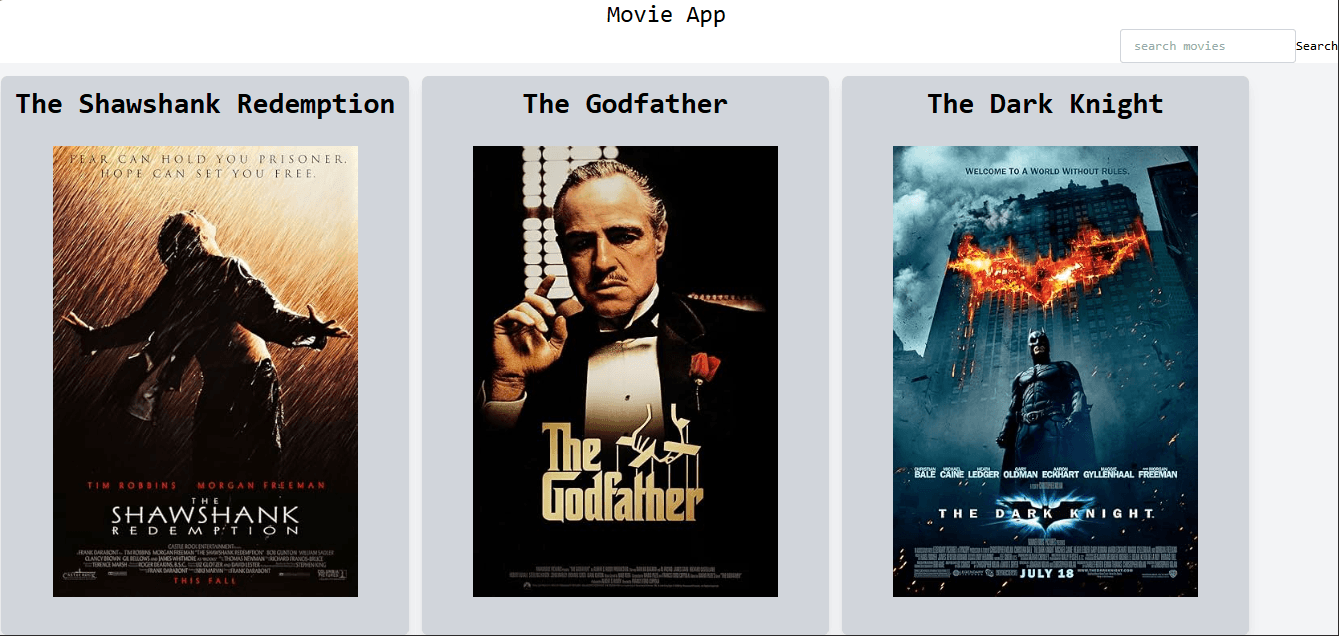 Screenshot of Movie-app